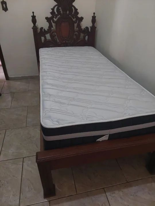 Cama de solteiro em Madeira Maciça - Foto 4