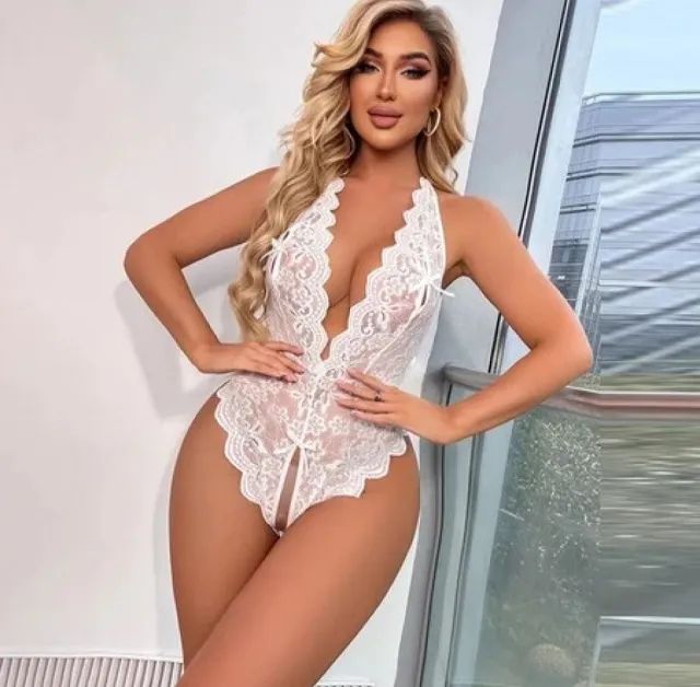 BODY LINGERIE SEXY RENDA COM ELASTANO - Foto 2