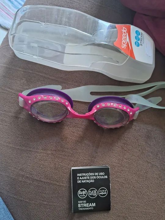 Óculos de Natação Infantil com Pedrarias - Foto 2