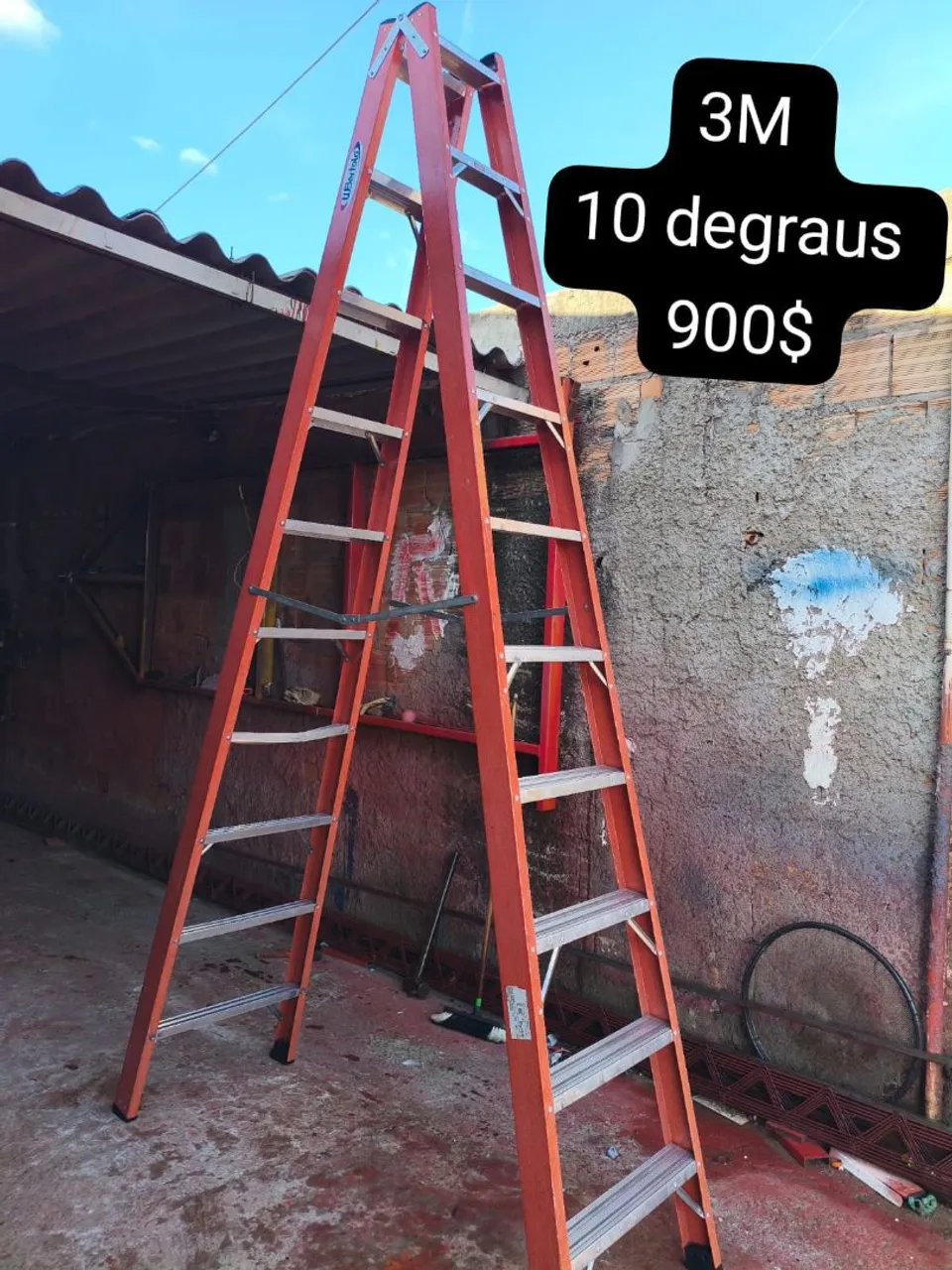 Escada fibra 3M com 10 Degraus