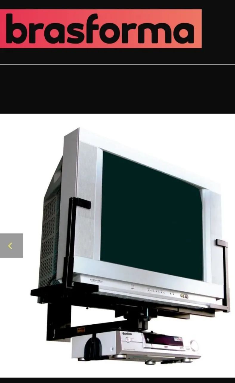Suporte brasforma para tv de tubo até  21 polegadas  e dvd - Foto 6