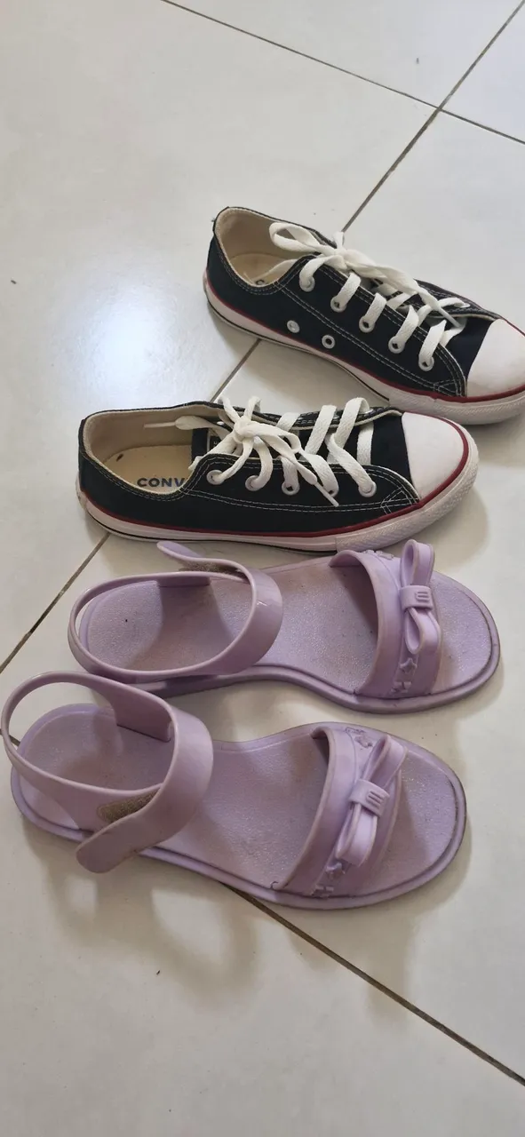 Tênis Converse e Sandálias Melissa