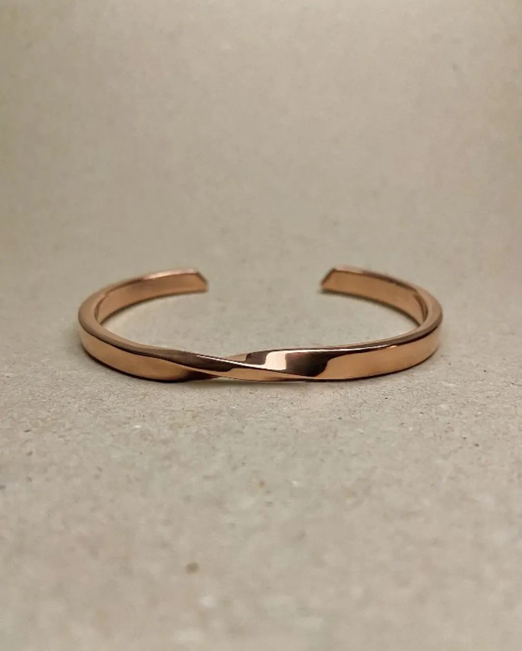 Pulseira Torcida - cobre puro maciço 