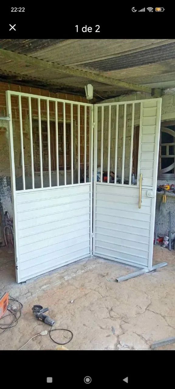 Portão novo galvanizado 