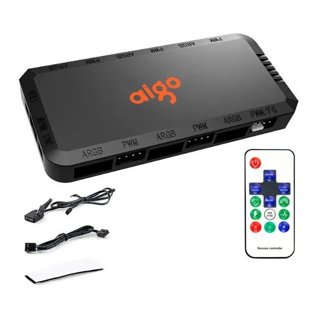 Controladora de Fans Aigo APC1, 6 Portas ARGB (esse valor inclui 2 unidades)