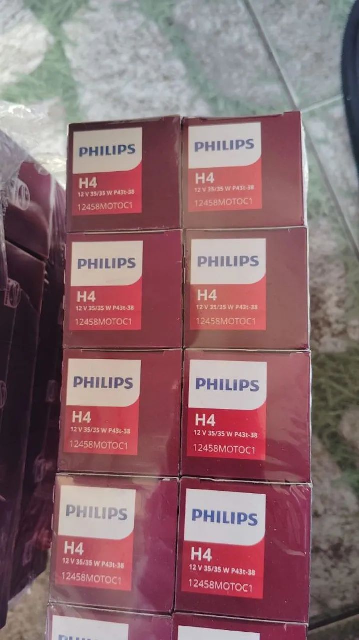 Lâmpadas H4 Philips para Moto - 12V 35/35W P43t-38