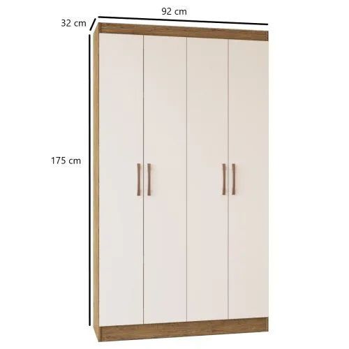 Guarda-Roupa 4 Portas Branco 92cm x 175cm