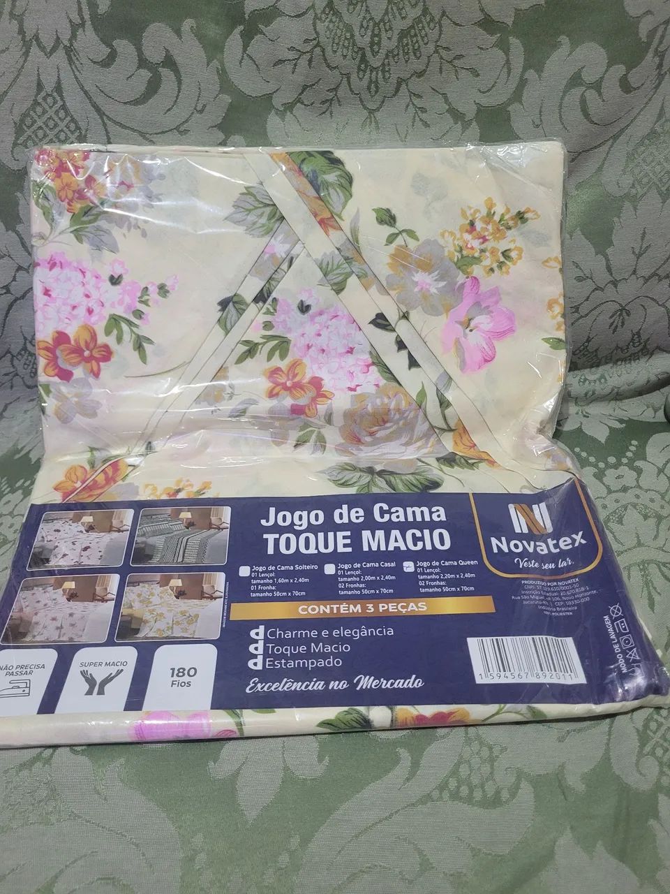 Jogo de Cama Toque Macio Estampado 3 Peças - Foto 3