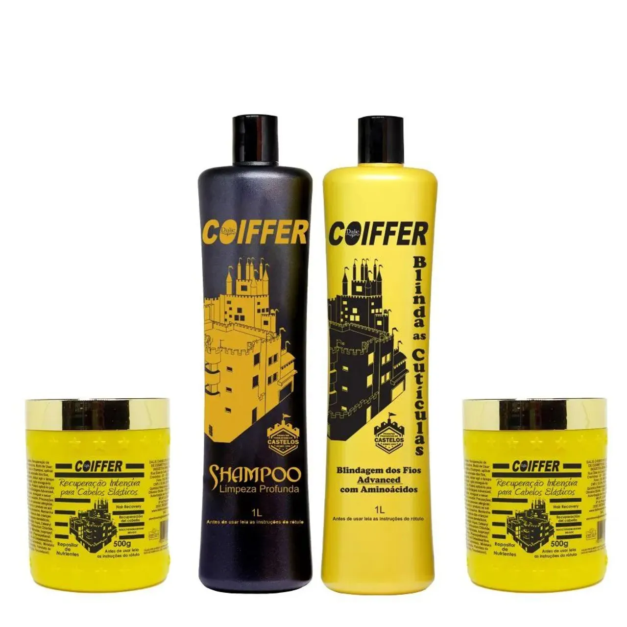 Kit Coiffer Castelos Recuperação Intensiva para Cabelos Elásticos