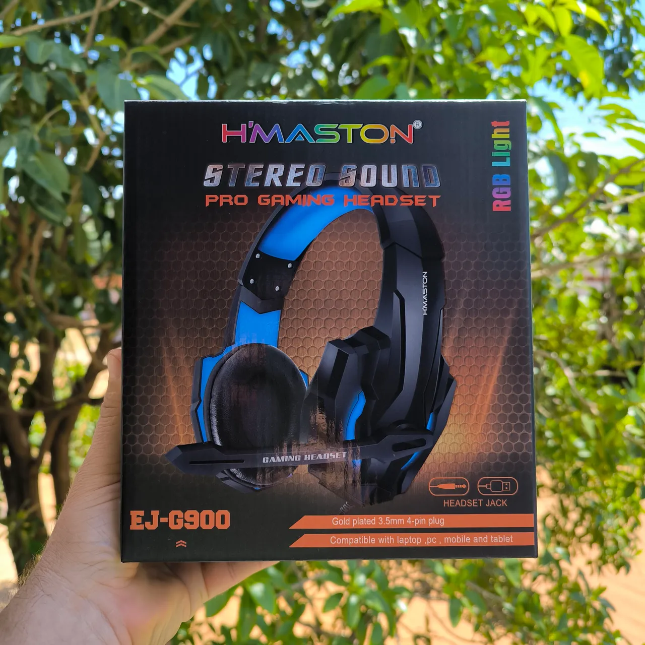 Headset gamer pro gaming com led RGB