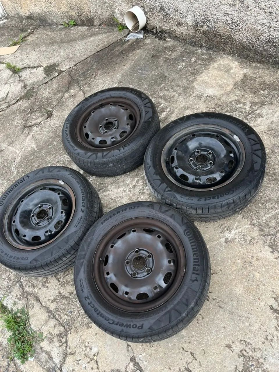 Rodas aro 14 5x100 ( com pneus continental ) - Foto 3