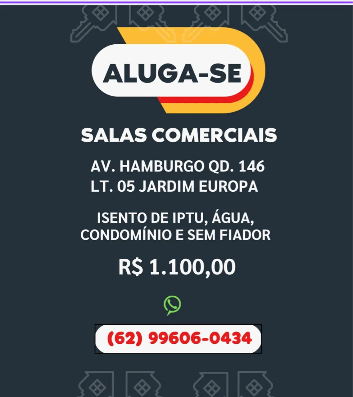 Aluga-se Salas Comerciais