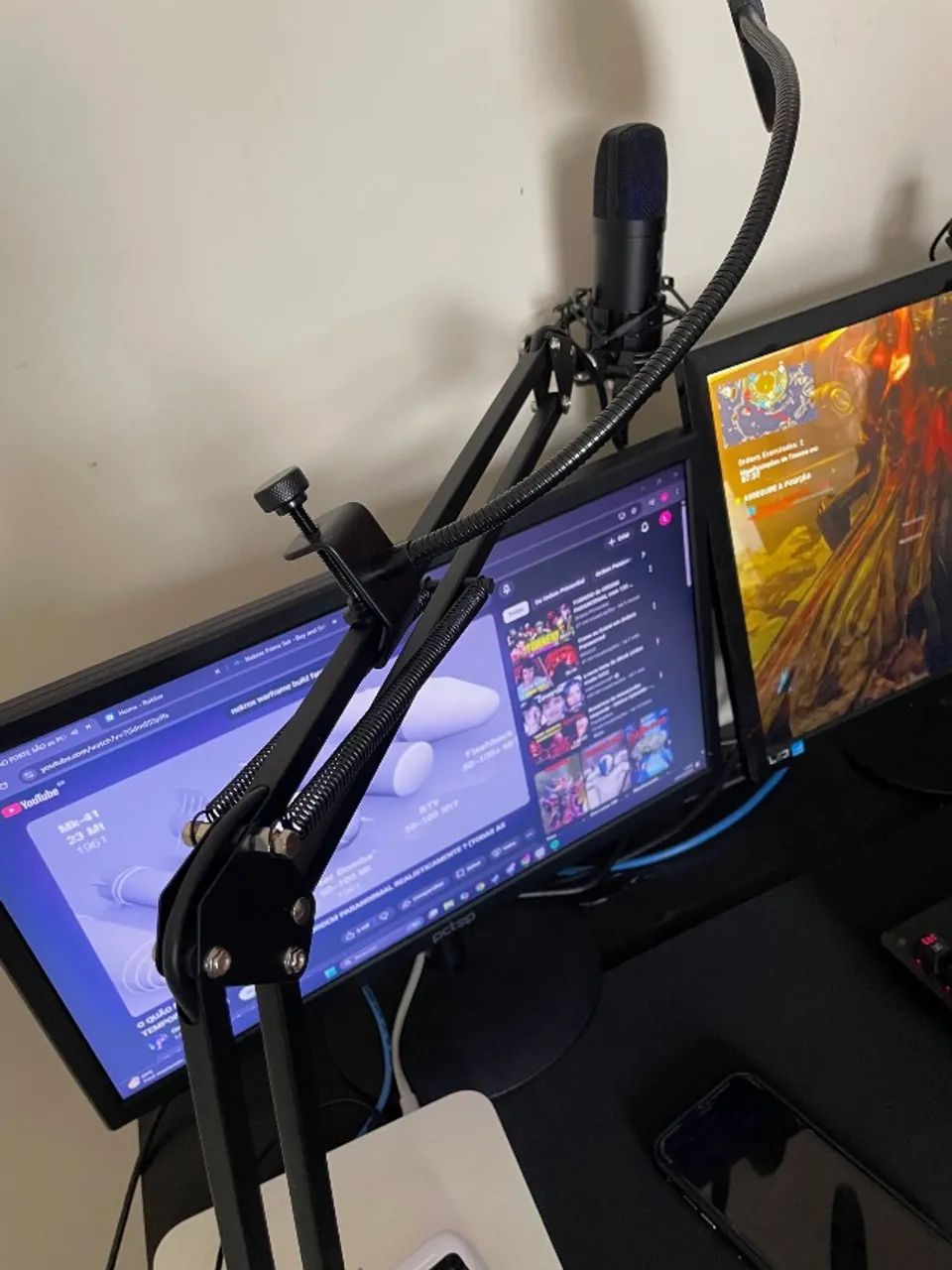 Conjunto de microfone condensador USB Stagg SUM45 Streamin Podcast