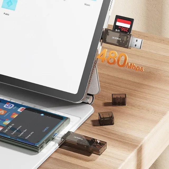 Leitor de Cartão 2 em 1 Usb 2.0 - Foto 4