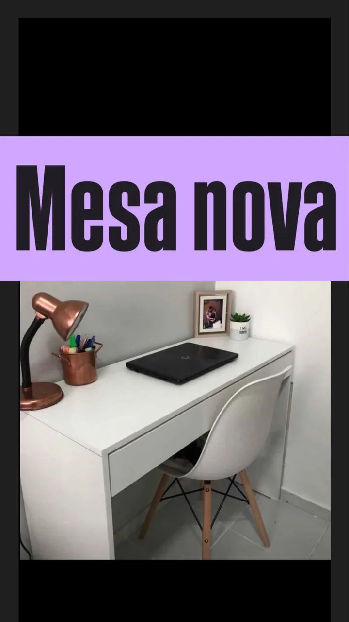 Mesa nova em mdf com gaveta na promoção 