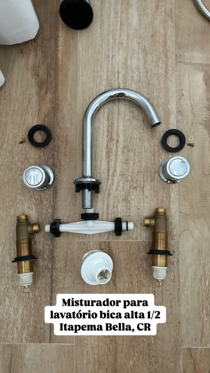 Vendo Misturador Torneira Lavatório Banheiro Bica Alta 1/2 Itapema Bella Cromado Docol