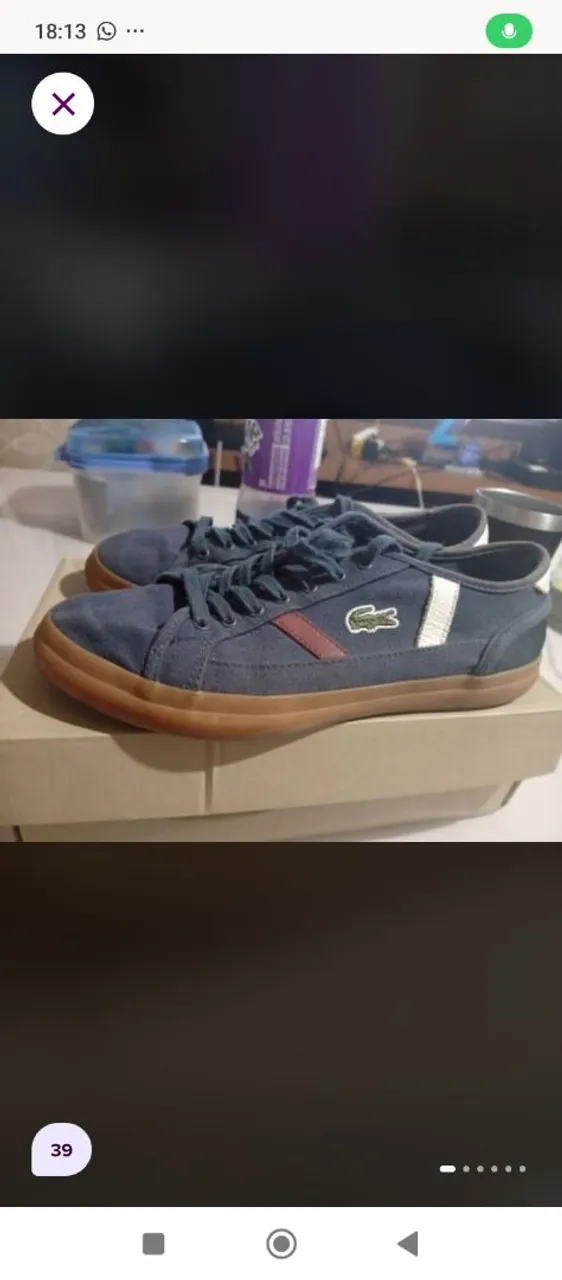 Tênis Lacoste Azul Marinho com Detalhes