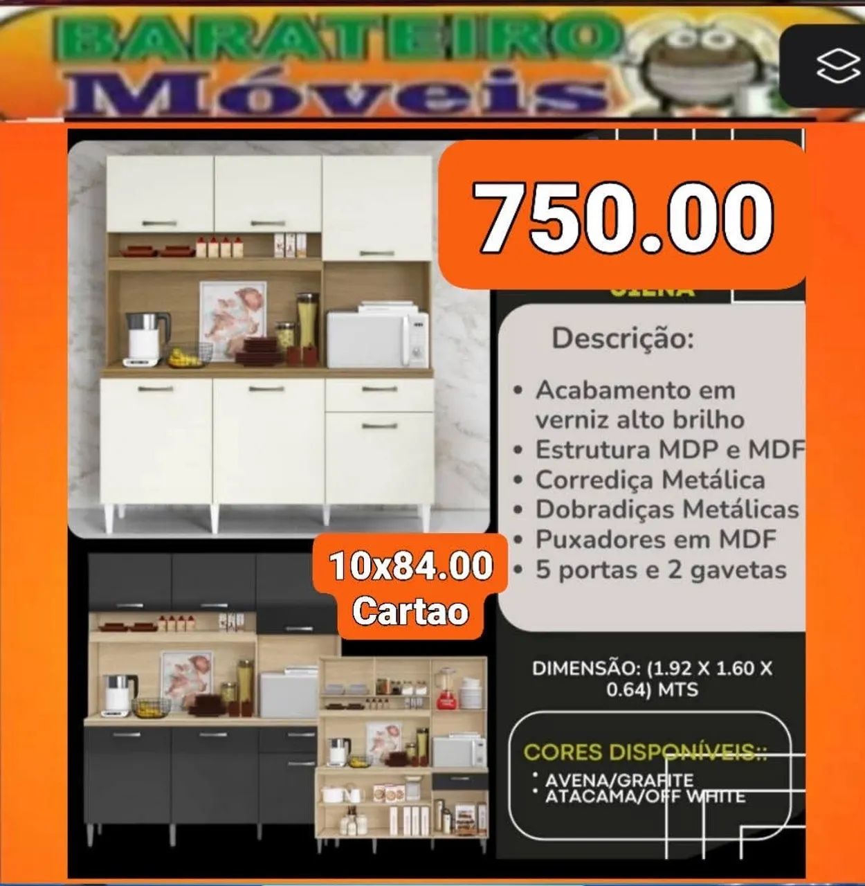 Armario de cozinha mdp/mdf