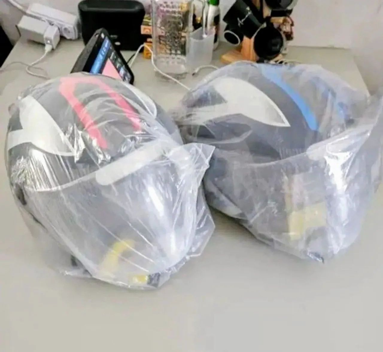 Par de Capacetes Modelo Abertos Pro Tork Novos + Nota Honda Yamaha Uber 99 Aplicativo