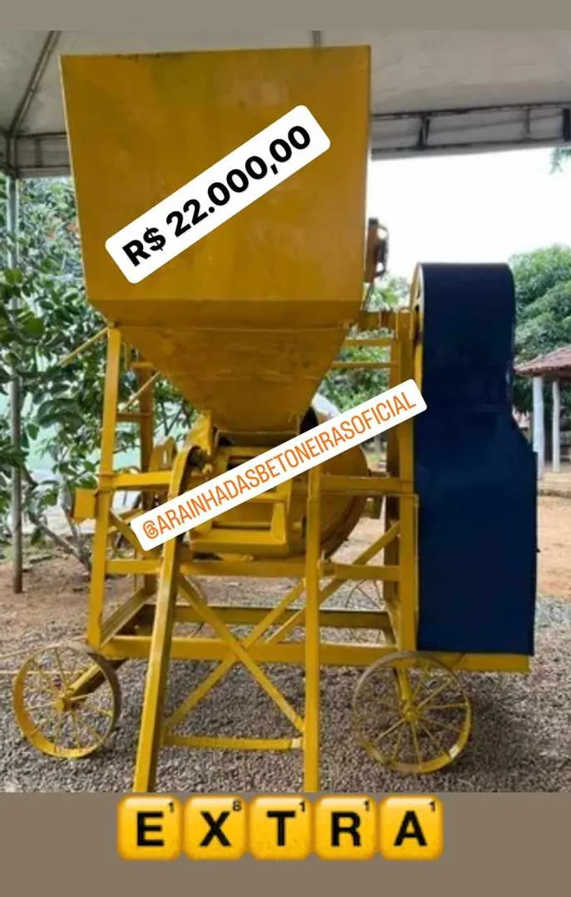 Betoneira 600 litros Menegotti trifásica - R$ 22.000,00