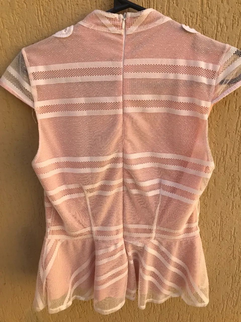 Blusa Rosa Com Tule Bordado Becky - Foto 4