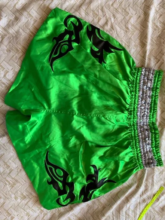 Short de Muaythai Verde tamanho GG - Foto 3
