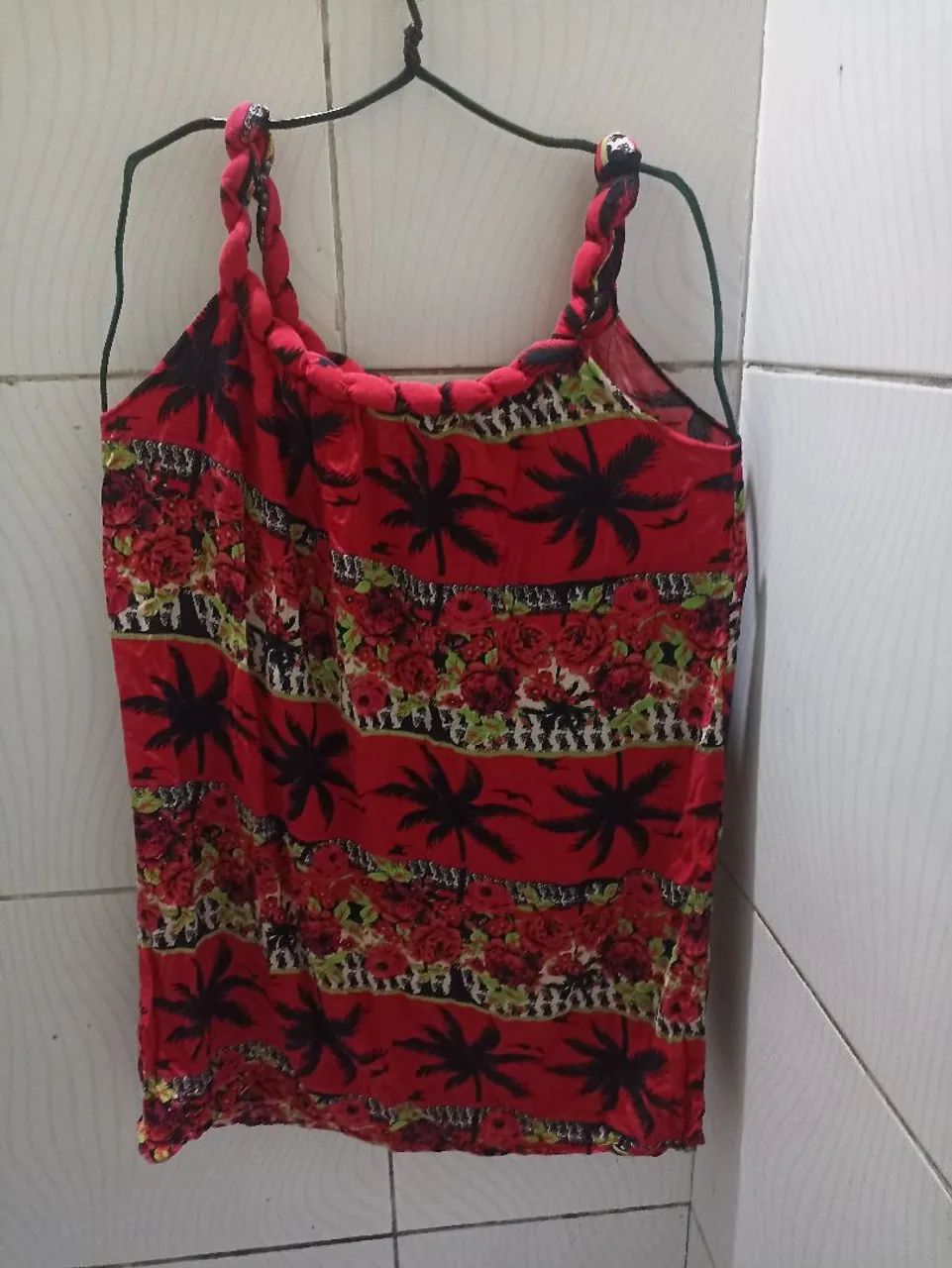 Vestido Vermelho Estampado Feminino GG  - Foto 2