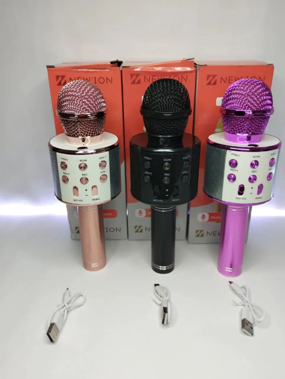 Microfone Karaoke Bluetooth WS-858 - Diversas Cores - Foto 3