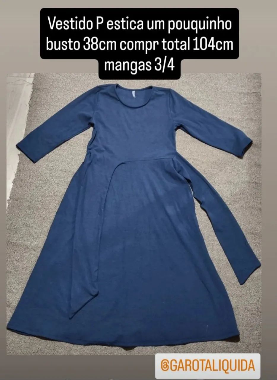 Vestido P tecido encorpado
