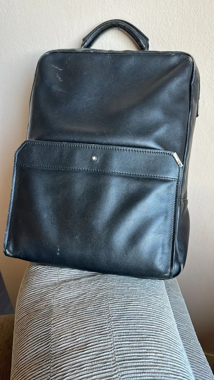 Mochila Montblanc couro - Foto 3
