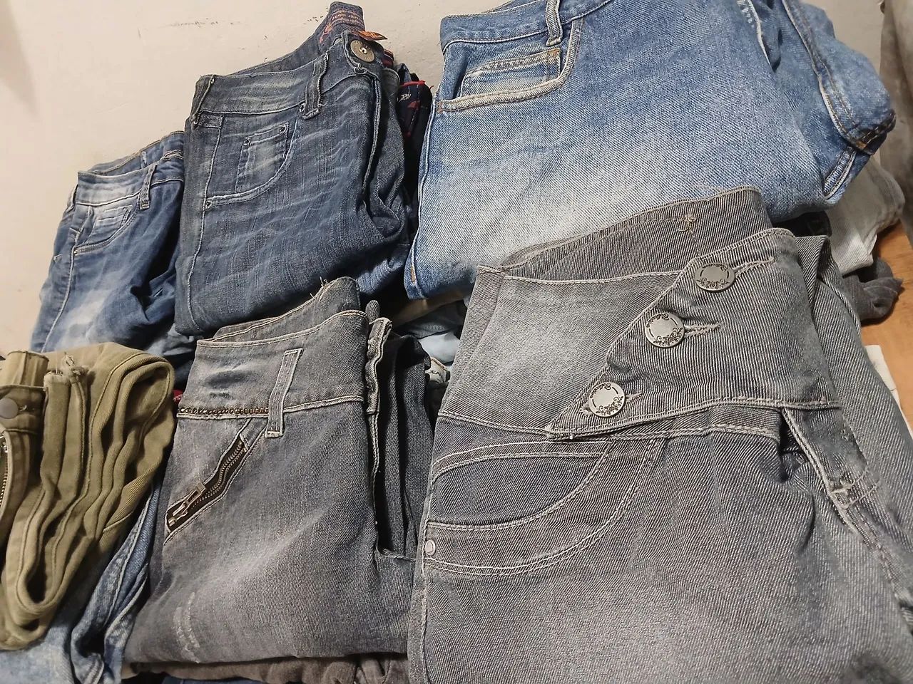 diversas calças jeans mini brecho 