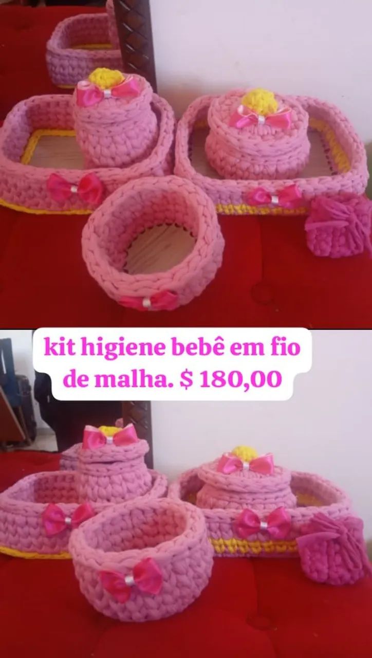Kit Higiene bebê Crochê 