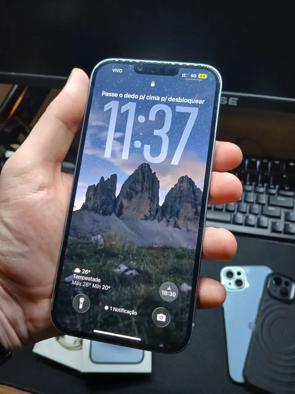 IPhone 14 Plus Bateria 83% - Todo original - Foto 2