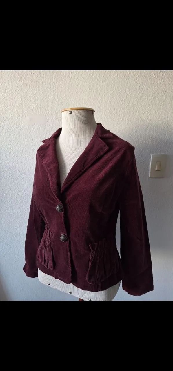 Blazer/Casaquinho veludo vinho