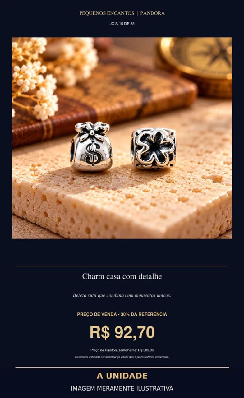 Charm Flor & Laço 