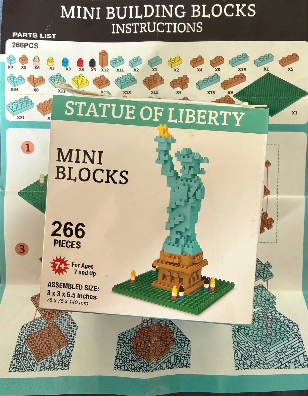 mini blocks estátua da liberdade 