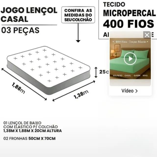Jogo De Lençol Para Casal - Foto 2