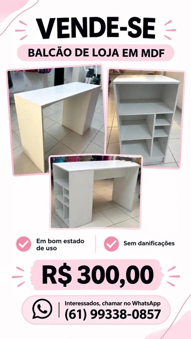 Balcão de Loja em MDF.