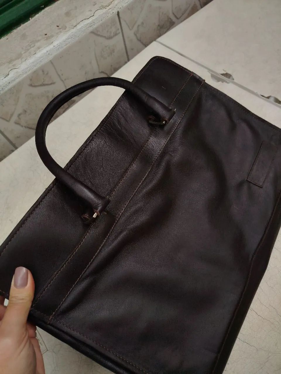 Bolsa maleta marrom escuro 