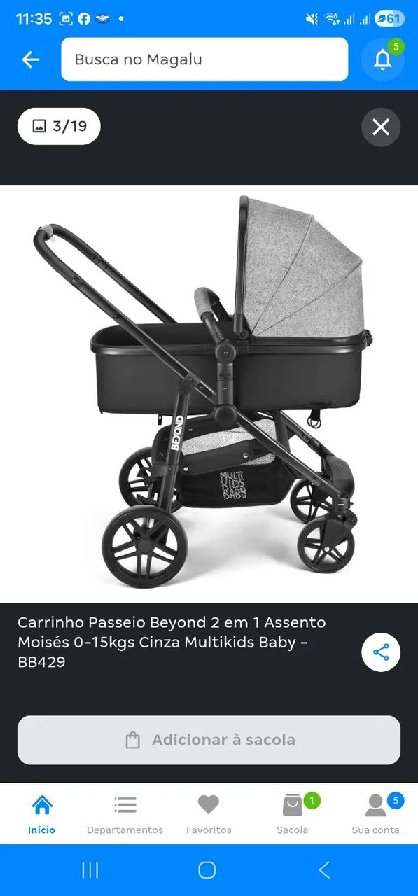 Carrinho de bebê moises - Foto 2