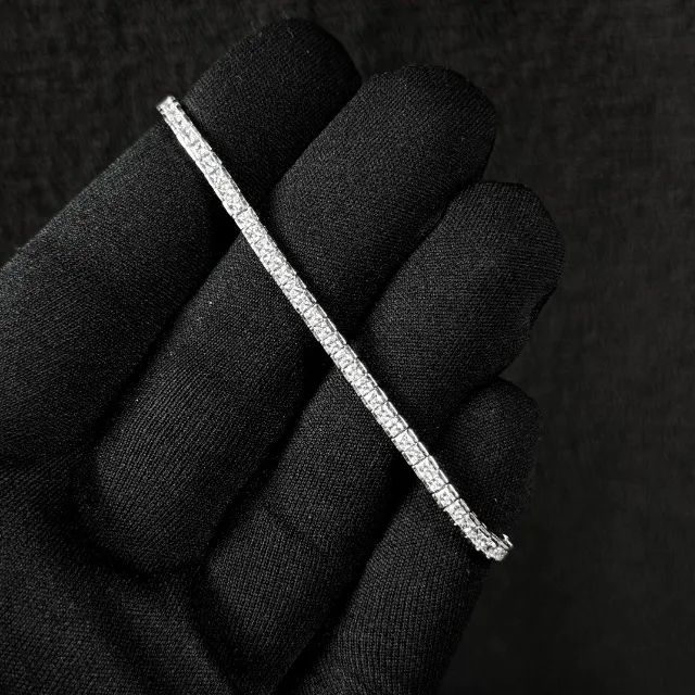 Pulseira Riviera Feminina Quadrada 2mm Prata 925 Legítima  - Foto 2