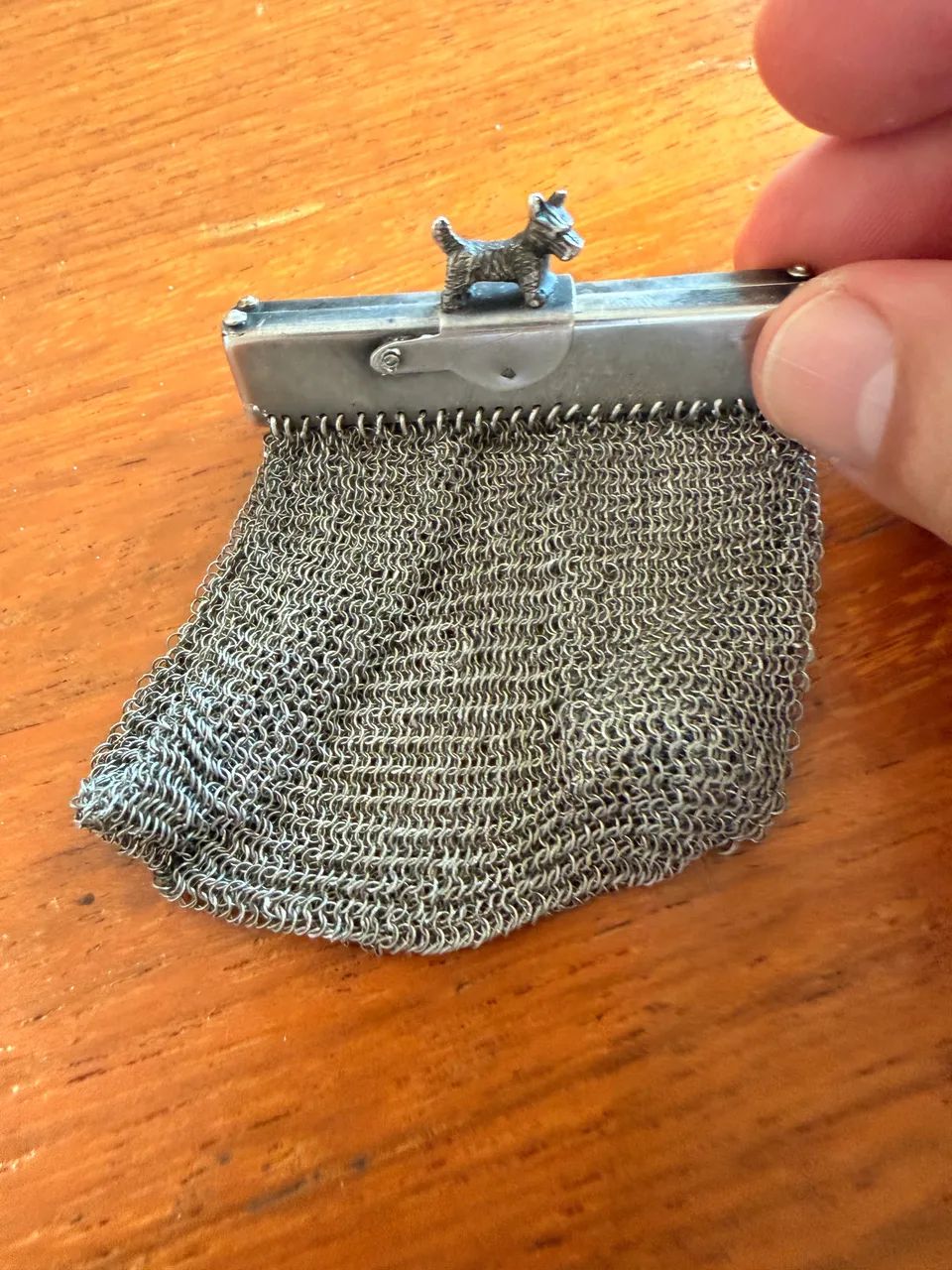 Bolsa porta moedas Vintage de prata 