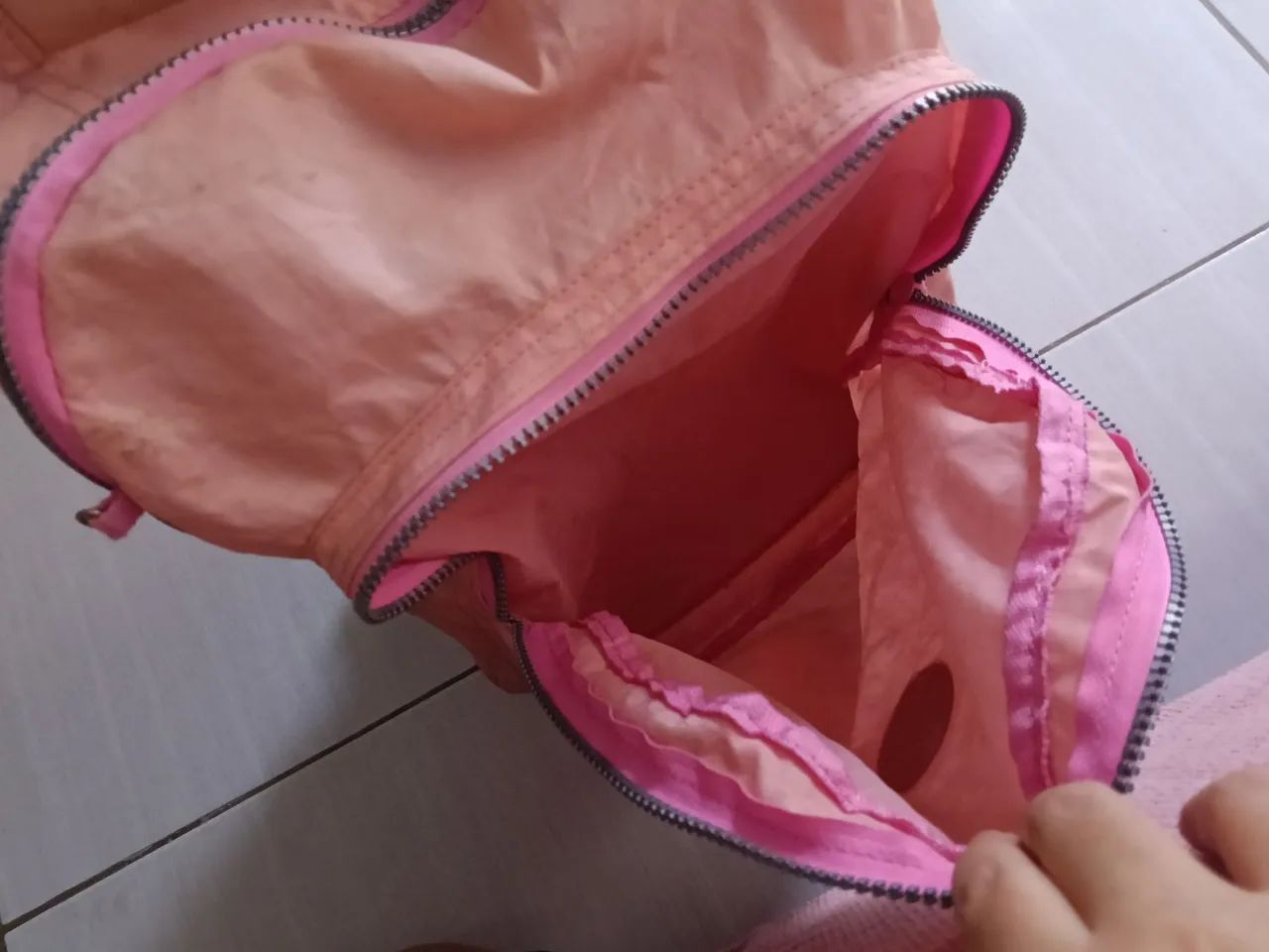 Mochila de carrinho rosa  - Foto 4