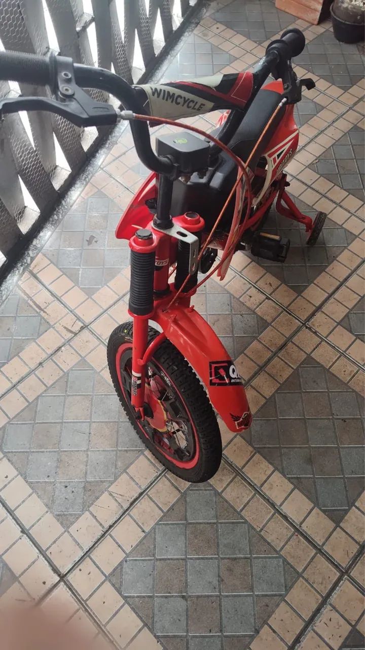Bicicleta infantil aro 16 unitoys motocross - Foto 4