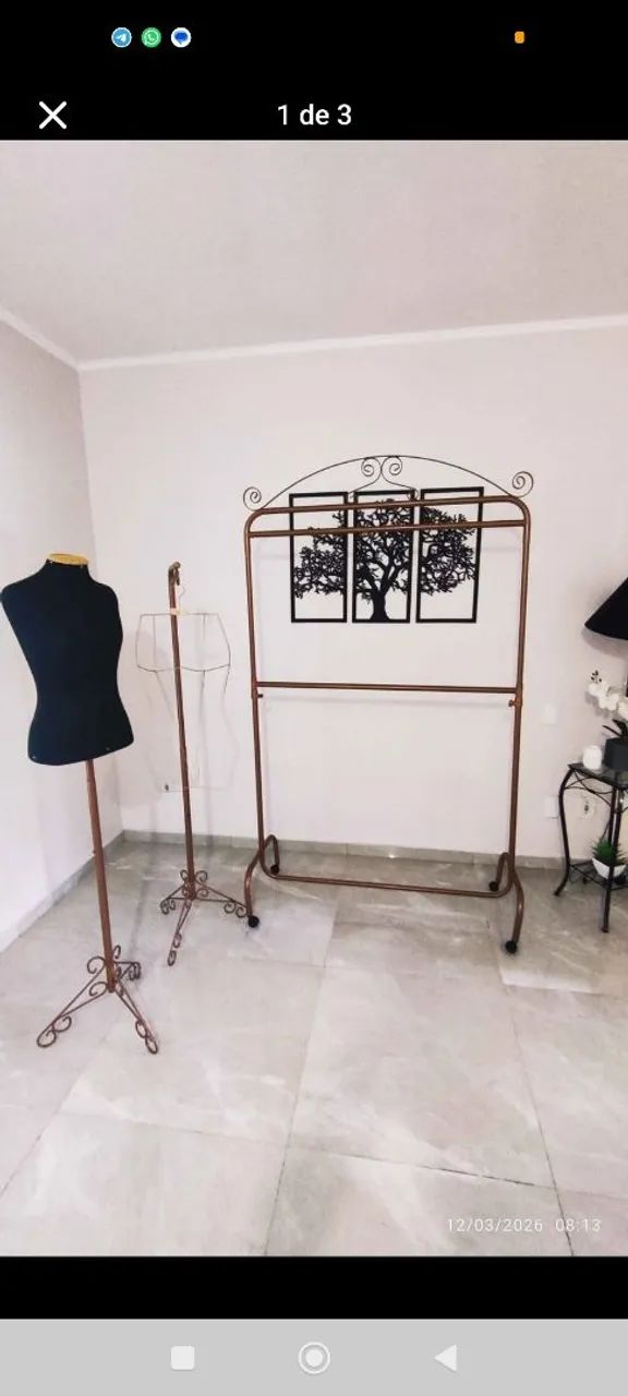 Kit Arara de Roupas Rose desmontável. - Foto 3