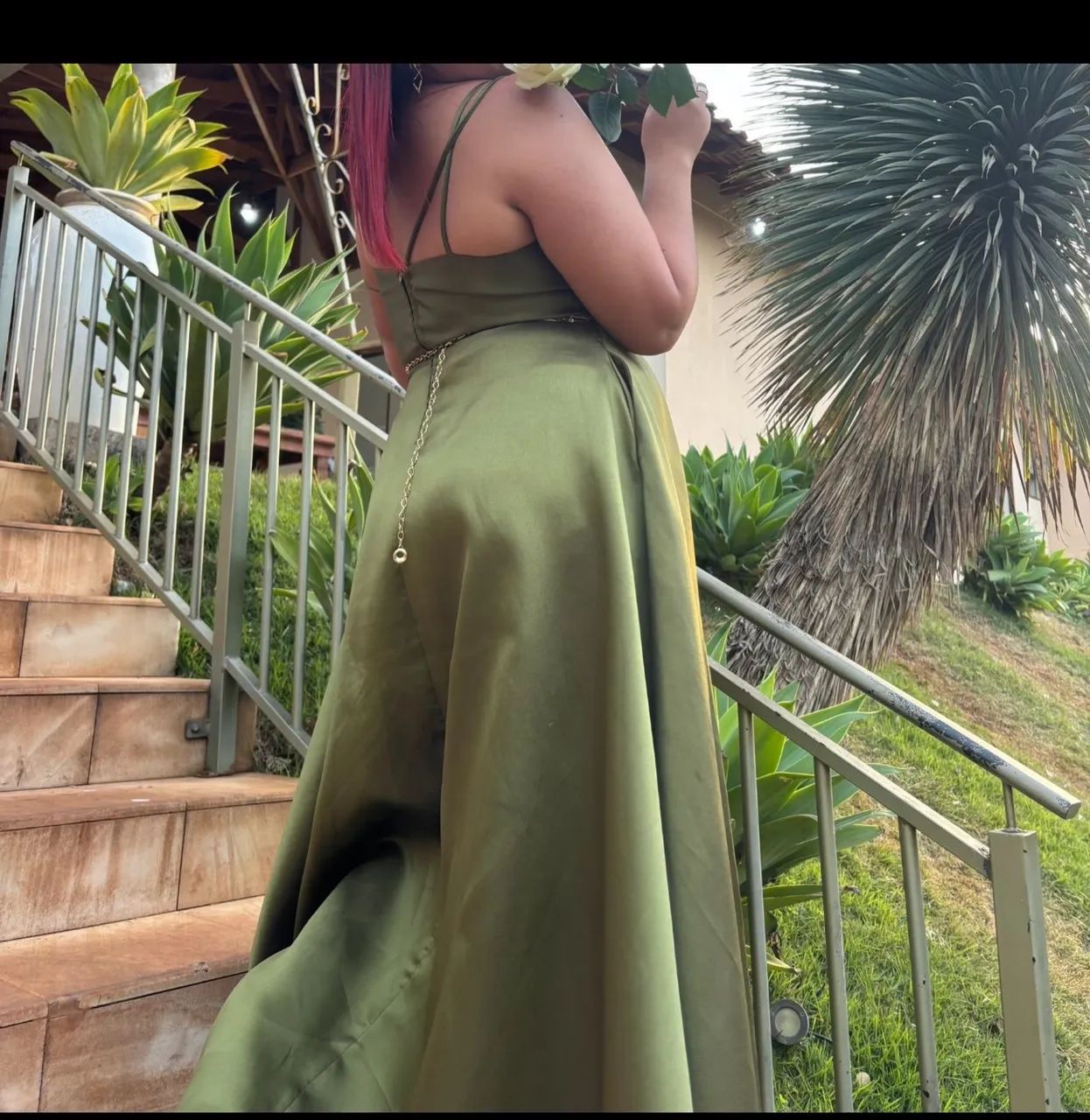 Vestido longo verde Olívia  - Foto 2