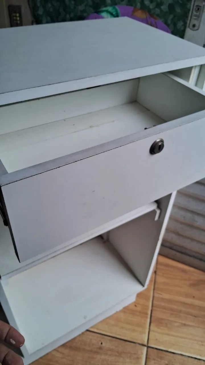 Balcão de Atendimento Branco Ótimo Estado - Foto 5