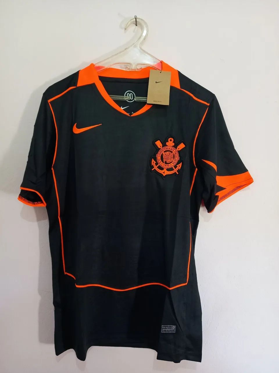  Camisa do corinthians III preta e laranja versão Torcedor  - Foto 2