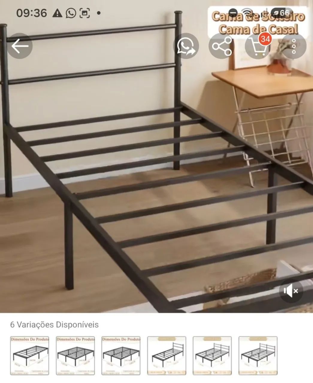 Cama solteira