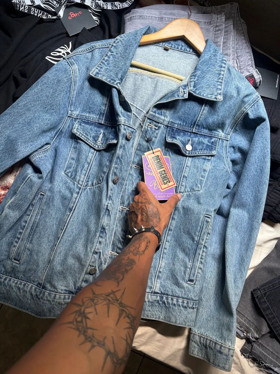 jaqueta denim genes corteiz 2018